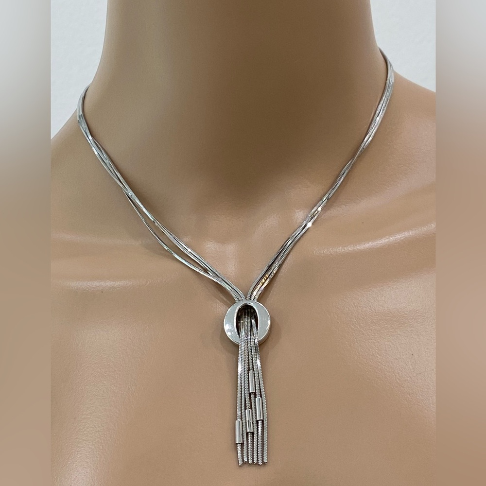Beautiful Sterling Silver Multi-Chain Necklace
